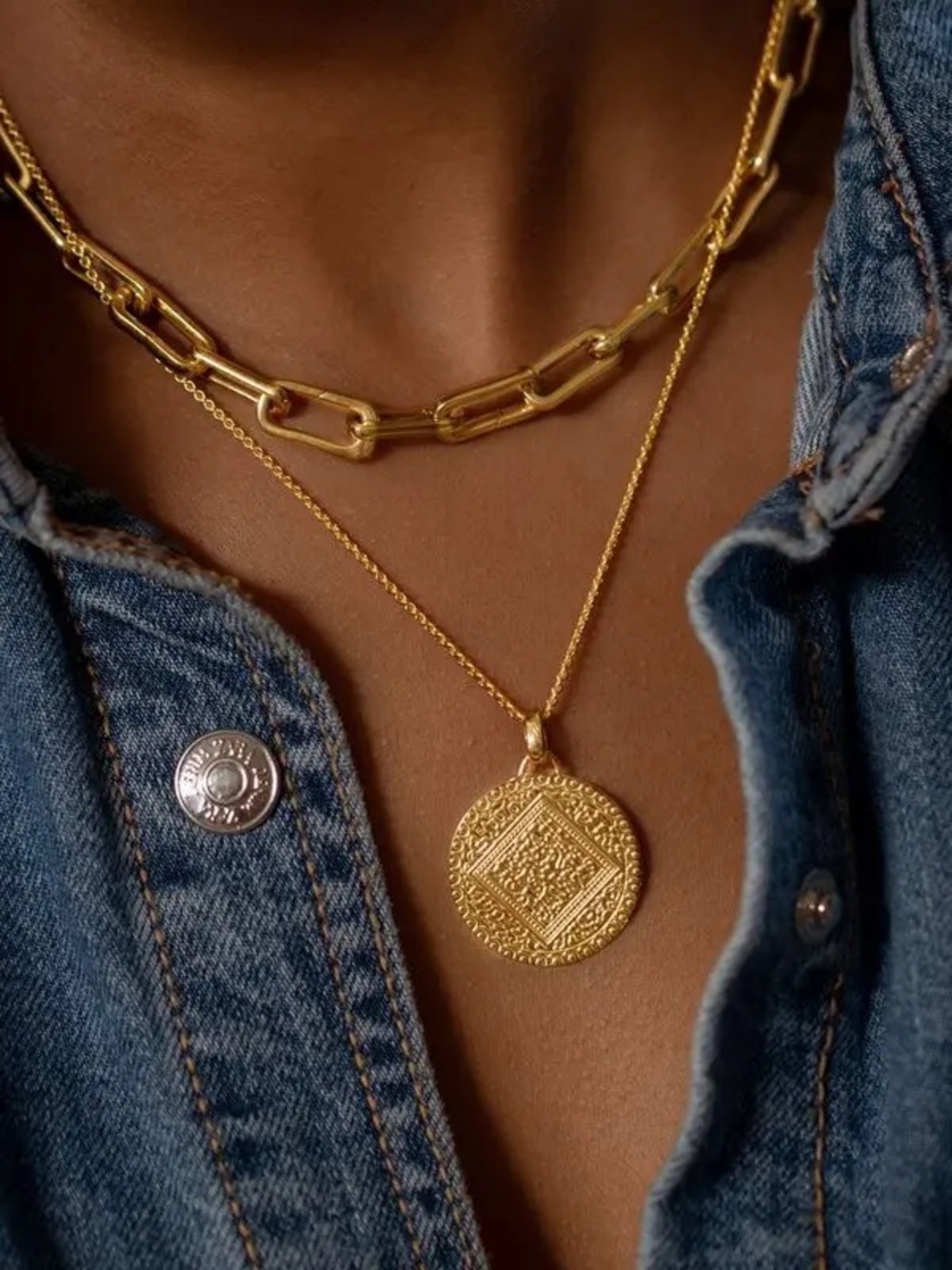 Monica Vinader Medallion Pendant Necklace